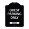 Signmission Guest Parking W/ Bidirectional Arrow Heavy-Gauge Aluminum Sign, 24" x 18", BW-1824-23930 A-DES-BW-1824-23930 - alternate 1
